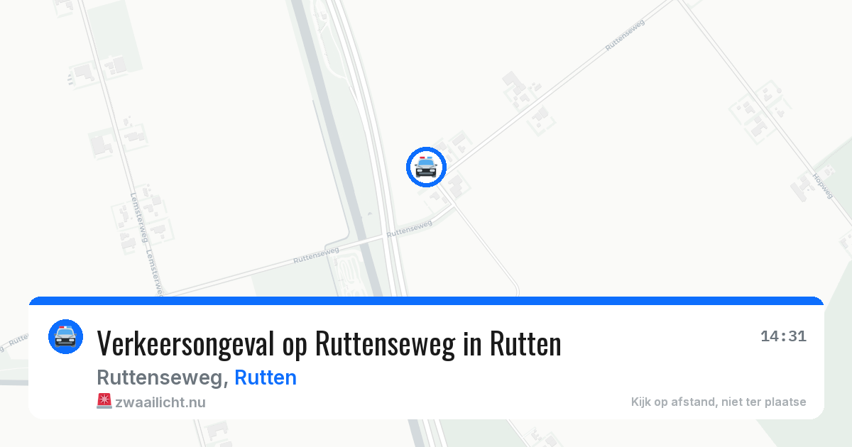 Verkeersongeval op Ruttenseweg in Rutten — 12 feb 2026
