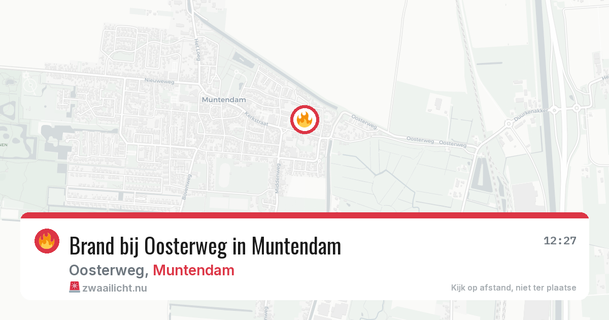 Brand bij Oosterweg in Muntendam — 11 jul 2026