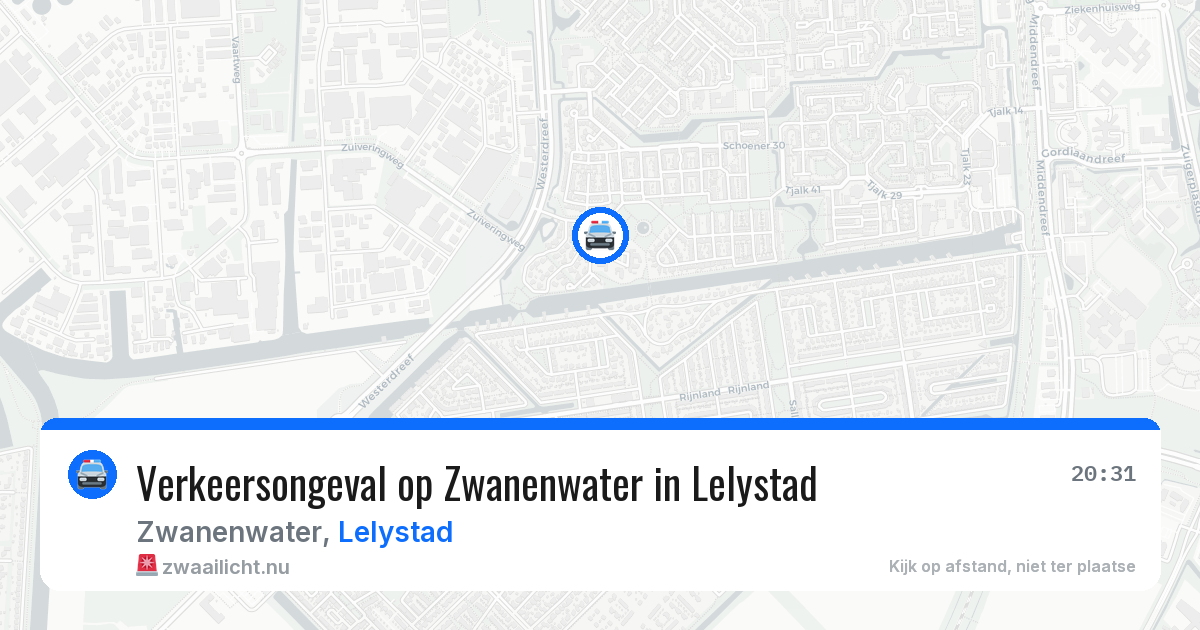 Verkeersongeval op Zwanenwater in Lelystad — 16 mrt 2026