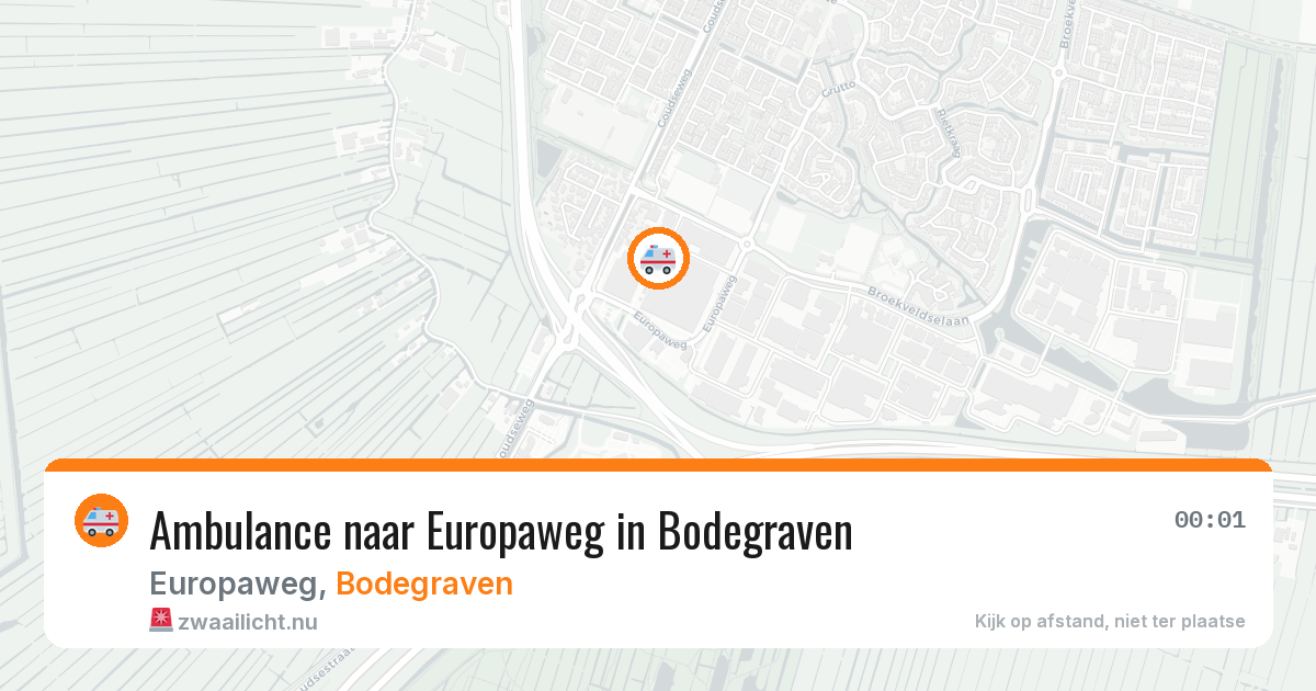 Ambulance naar Europaweg in Bodegraven — 21 jul 2026