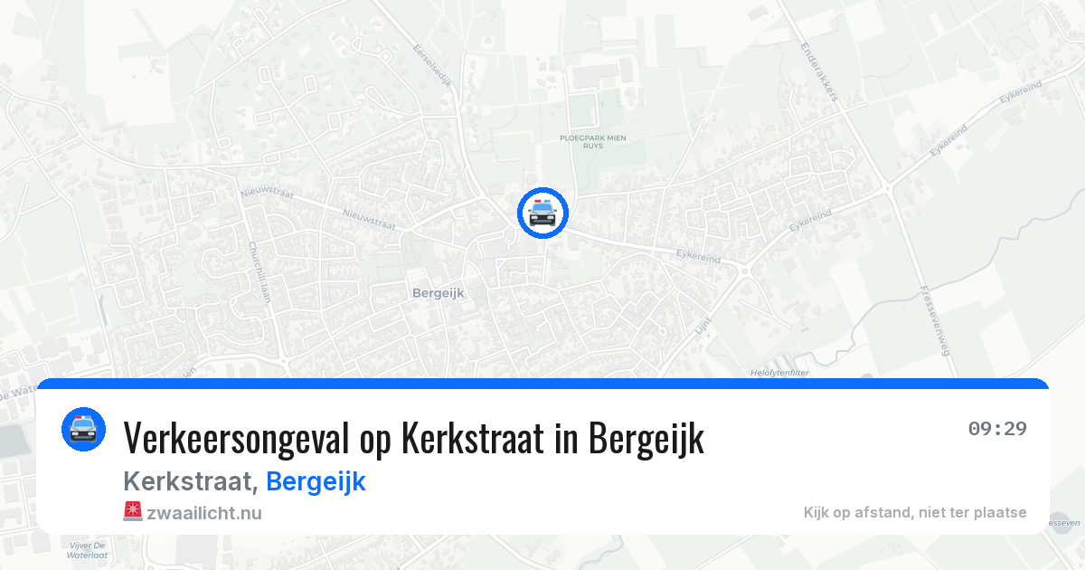 Verkeersongeval op Kerkstraat in Bergeijk — 14 jul 2026