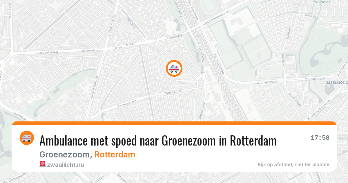 Ambulance met spoed naar Groenezoom in Rotterdam — 21 mei 2026