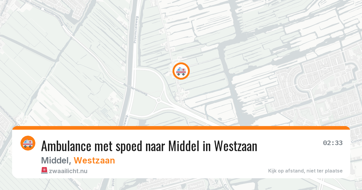 Ambulance met spoed naar Middel in Westzaan — 26 jan 2026