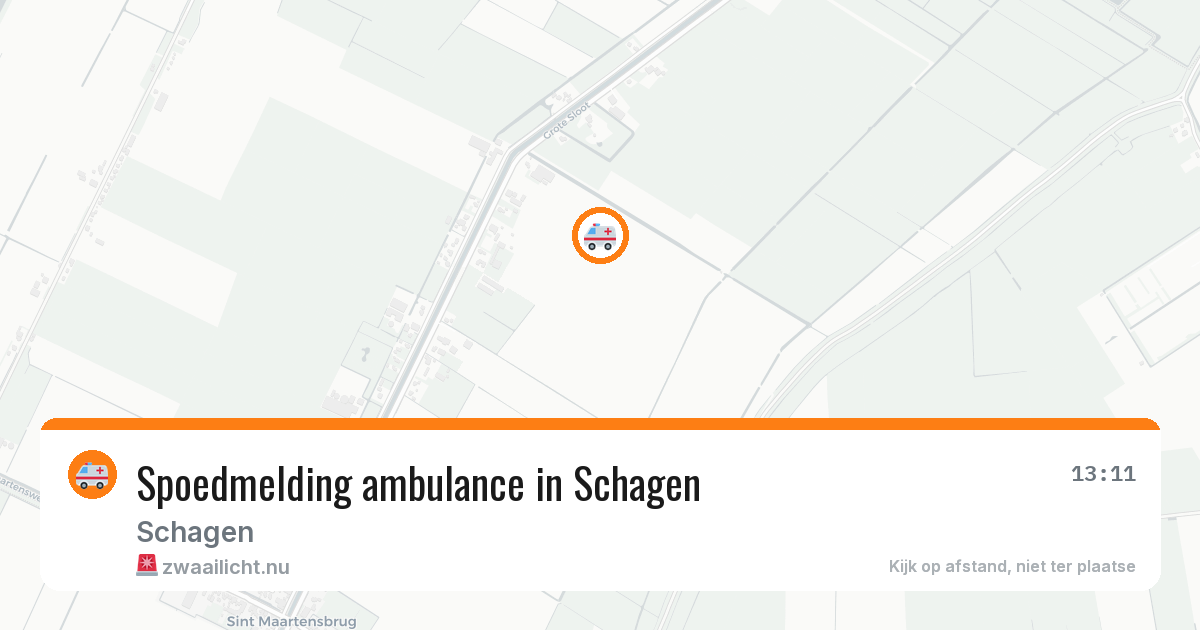 Spoedmelding ambulance in Schagen — 24 jul 2026