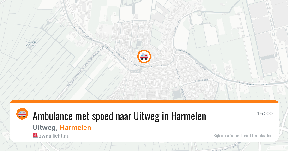 Ambulance met spoed naar Uitweg in Harmelen — 20 apr 2026