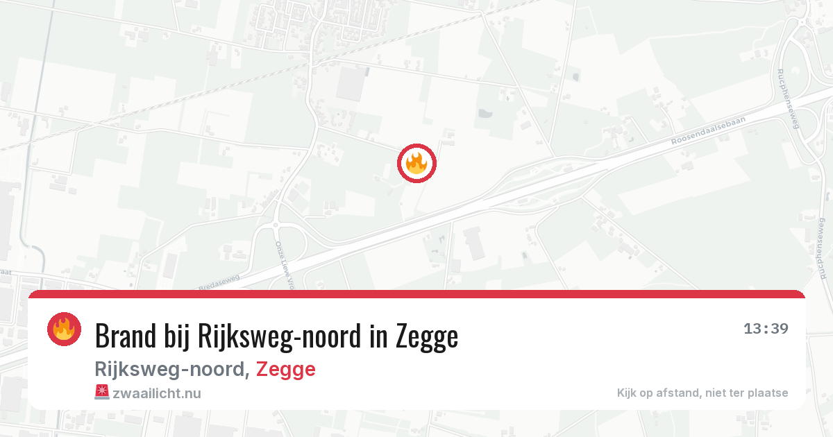 Brand bij Rijksweg-noord in Zegge — 6 mei 2026