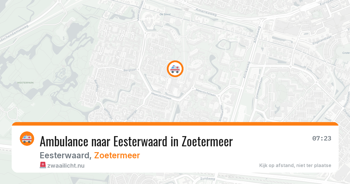 Ambulance naar Eesterwaard in Zoetermeer — 11 jul 2026