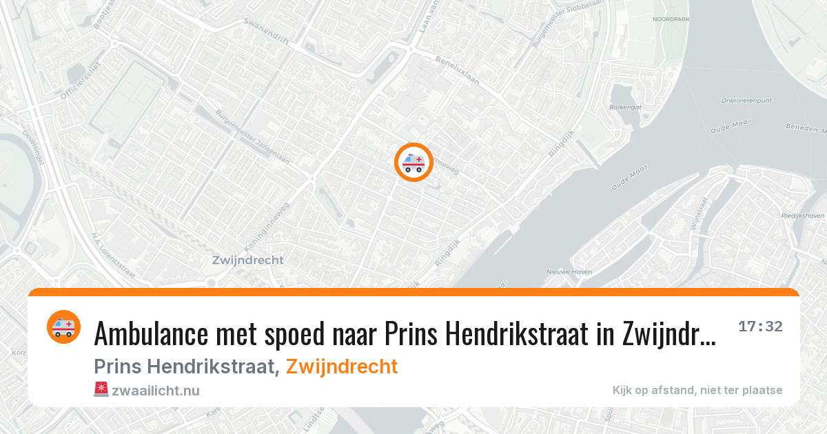 Ambulance met spoed naar Prins Hendrikstraat in Zwijndrecht — 21 mrt 2026