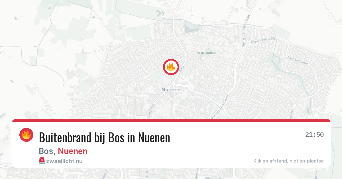 Buitenbrand bij Bos in Nuenen — 16 jul 2026