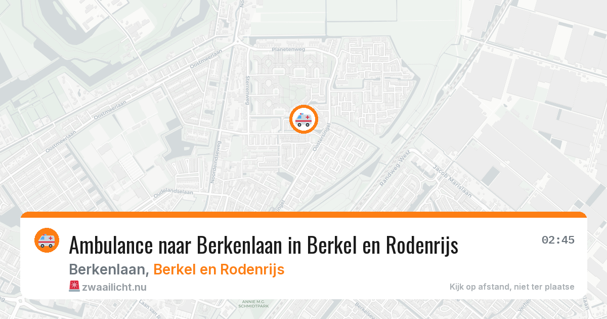 Ambulance naar Berkenlaan in Berkel en Rodenrijs — 17 jul 2026