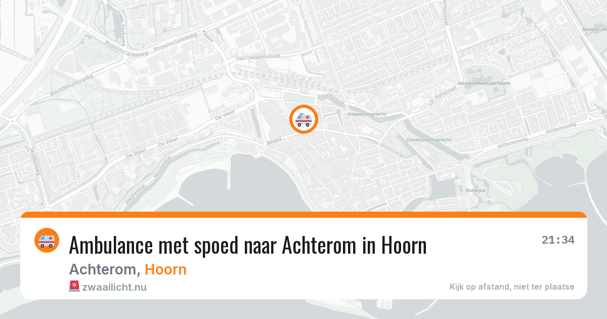 Ambulance met spoed naar Achterom in Hoorn — 20 jul 2026