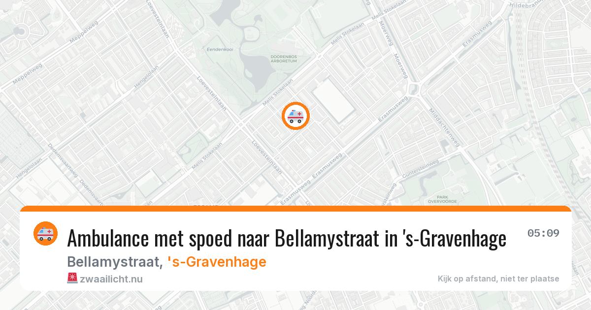 Ambulance met spoed naar Bellamystraat in 's-Gravenhage — 25 jul 2026