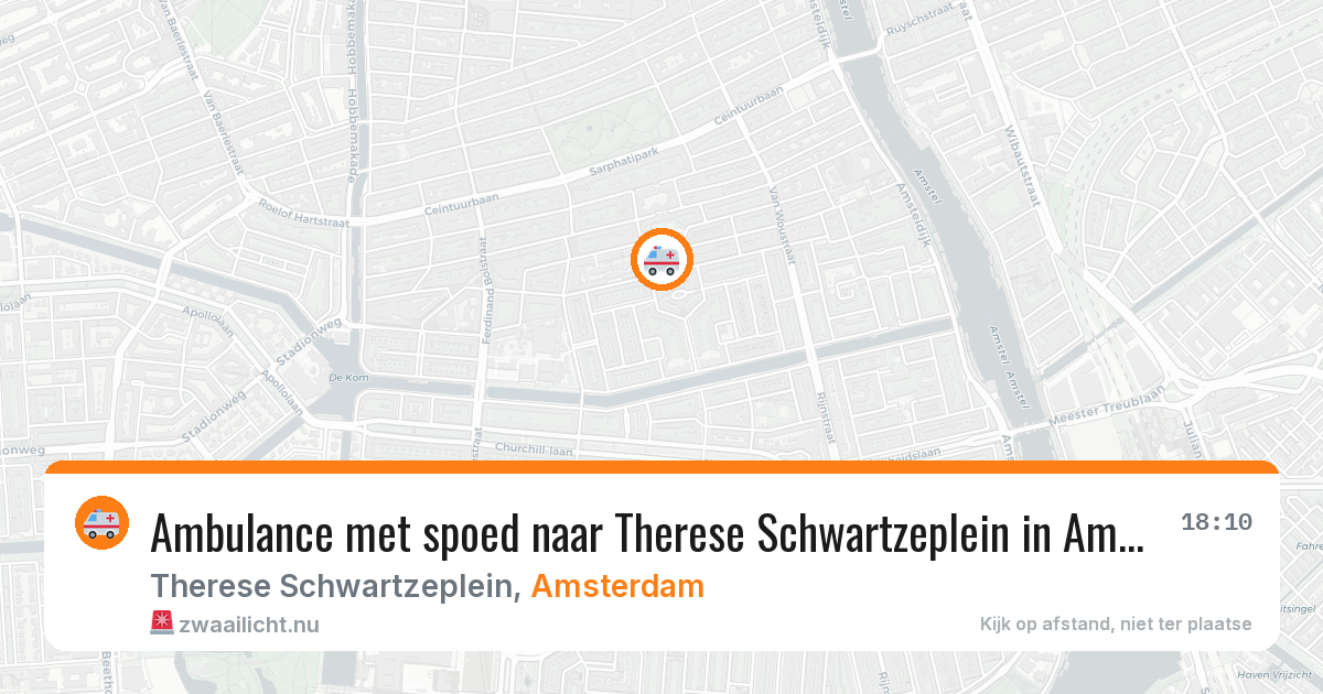 Ambulance met spoed naar Therese Schwartzeplein in Amsterdam — 14 jul 2026