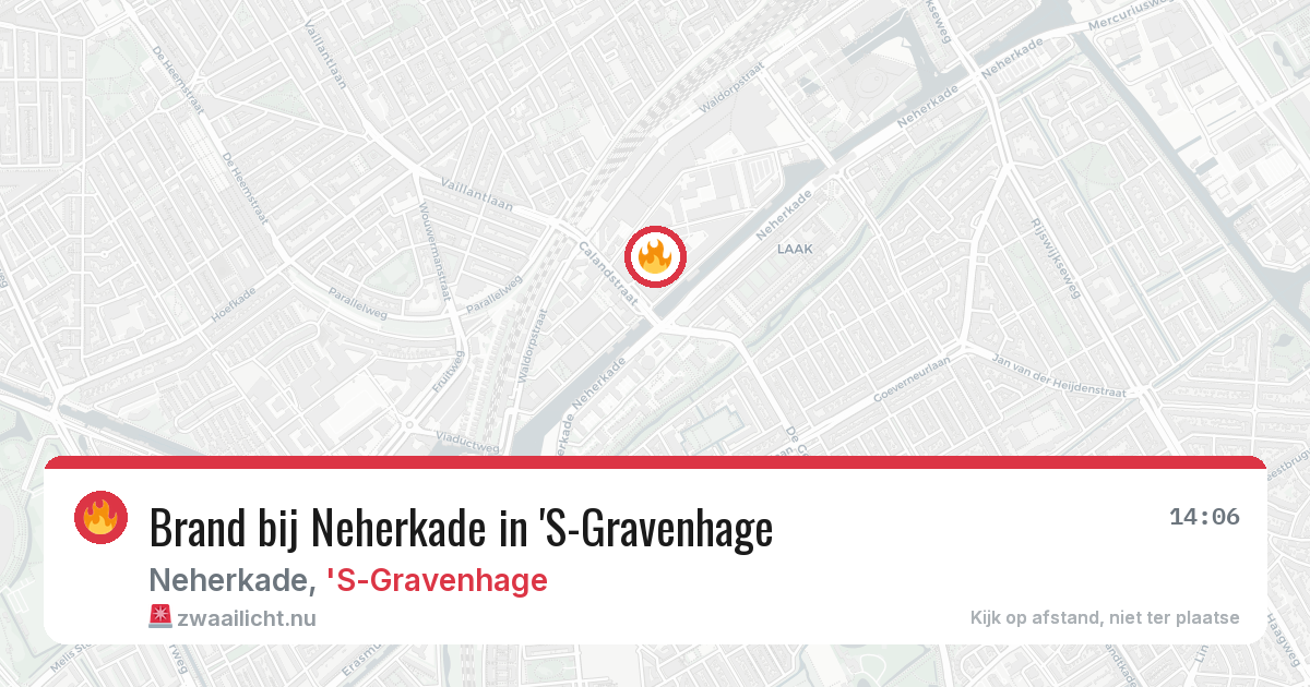 Brand bij Neherkade in 'S-Gravenhage — 21 mrt 2026