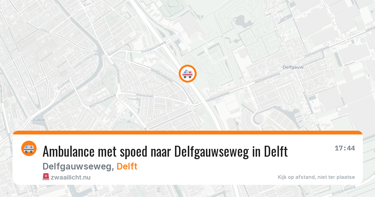 Ambulance met spoed naar Delfgauwseweg in Delft — 25 jan 2026