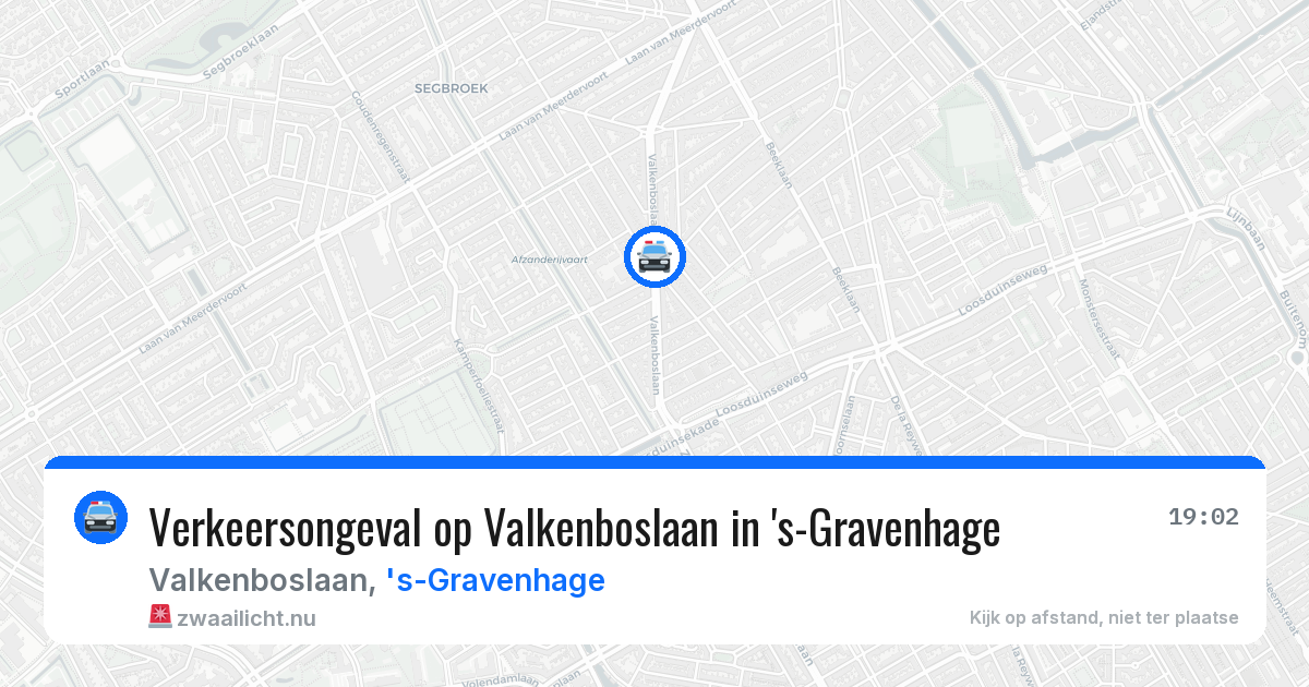 Verkeersongeval op Valkenboslaan in 's-Gravenhage — 23 jul 2026