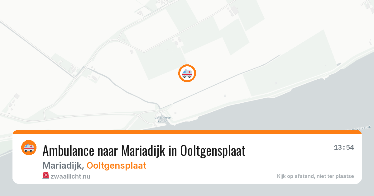Ambulance naar Mariadijk in Ooltgensplaat — 14 mei 2026