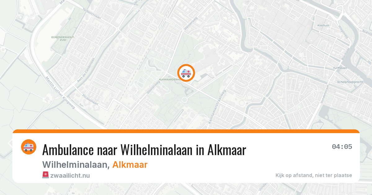 Ambulance naar Wilhelminalaan in Alkmaar — 16 jul 2026