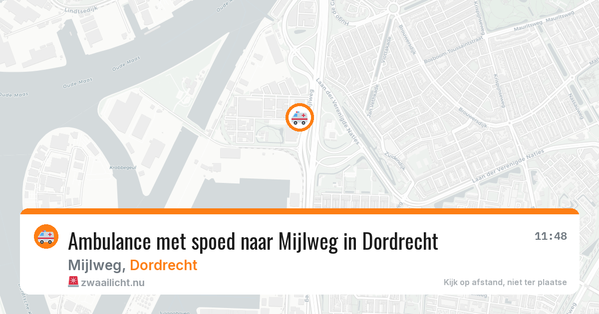 Ambulance met spoed naar Mijlweg in Dordrecht — 17 mrt 2026