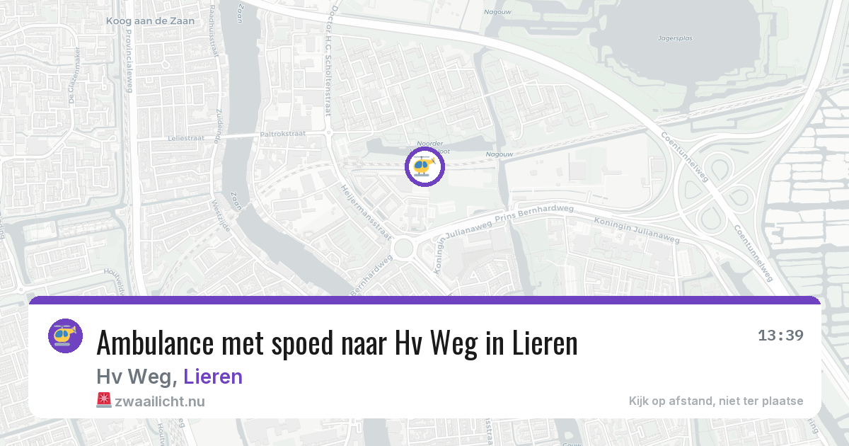 Ambulance met spoed naar Hv Weg in Lieren — 10 jul 2026
