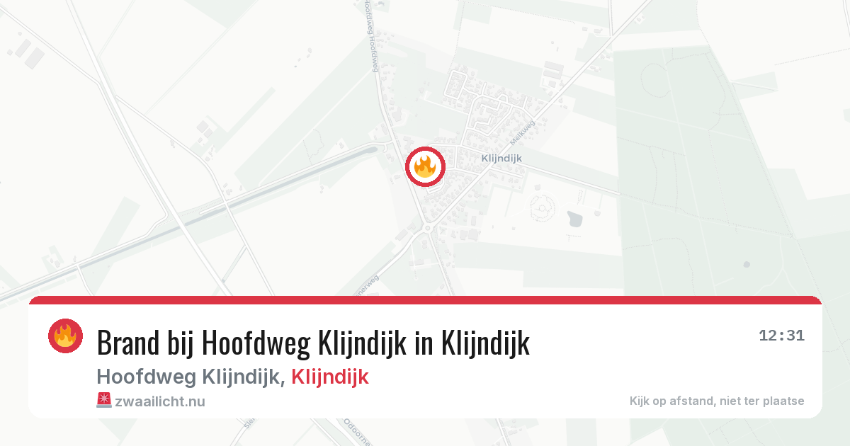 Brand bij Hoofdweg Klijndijk in Klijndijk — 1 jun 2026