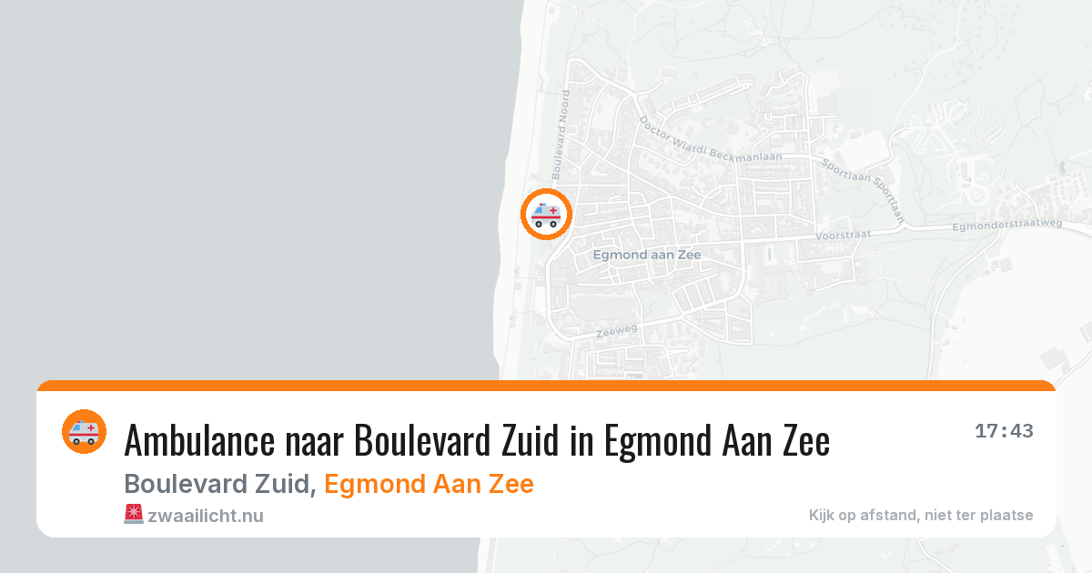 Ambulance naar Boulevard Zuid in Egmond Aan Zee — 25 jul 2026