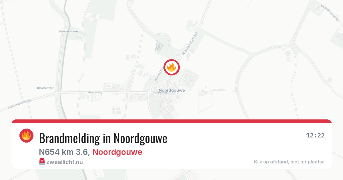 Brandmelding in Noordgouwe — 2 mrt 2026