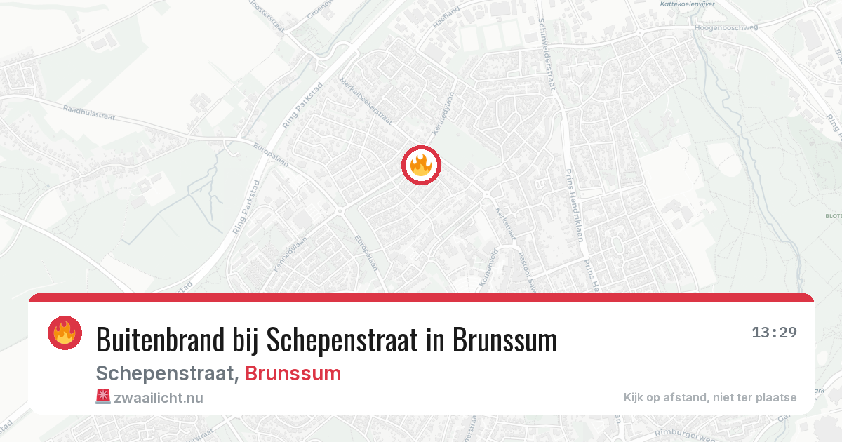 Buitenbrand bij Schepenstraat in Brunssum — 25 jul 2026