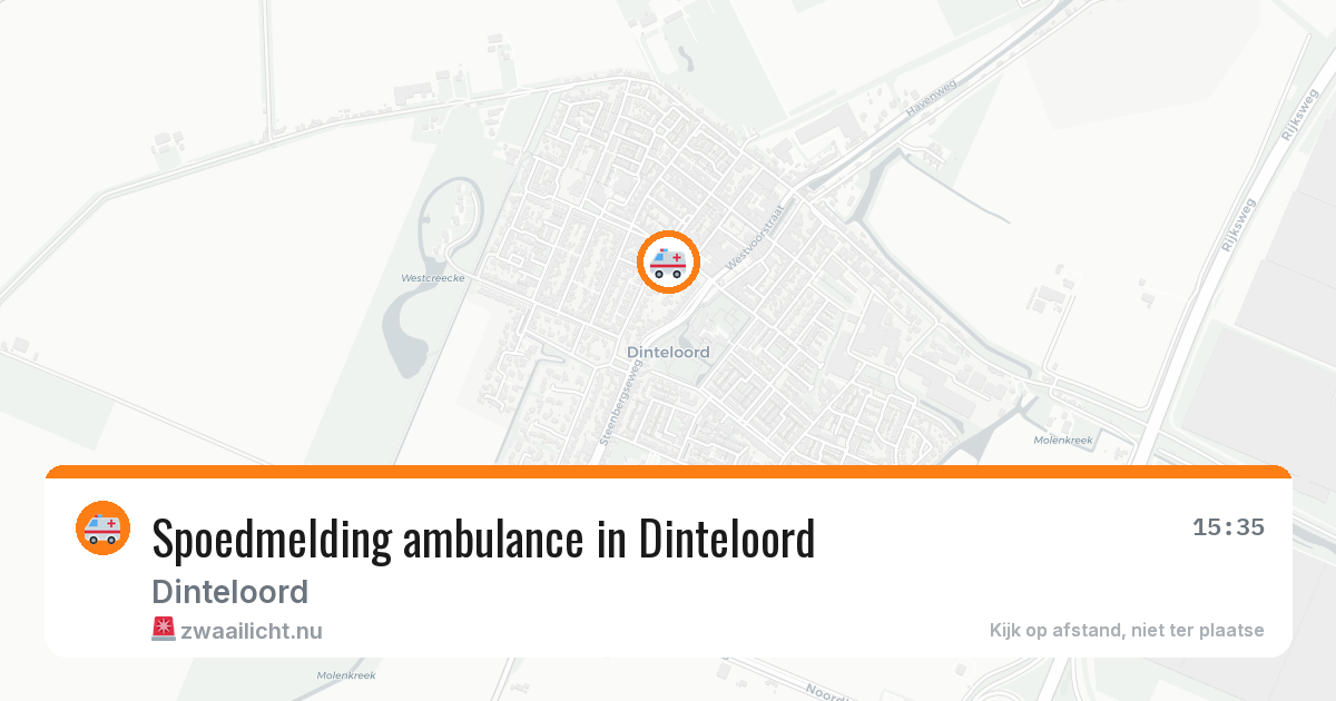 Spoedmelding ambulance in Dinteloord — 10 jul 2026