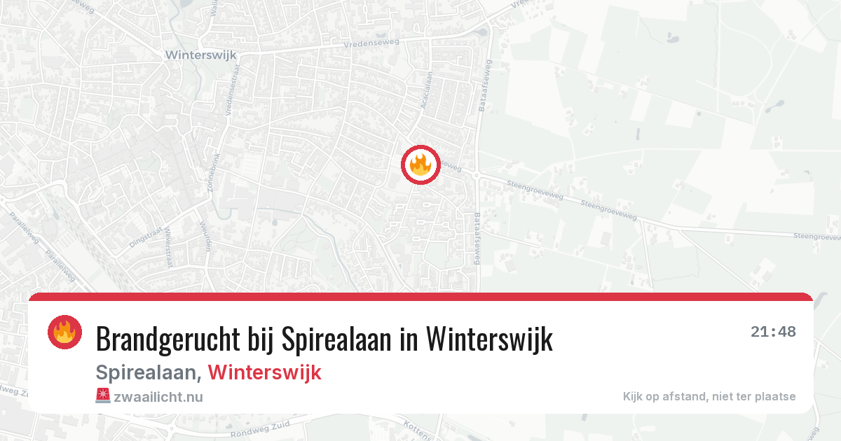Brandgerucht bij Spirealaan in Winterswijk — 9 jul 2026