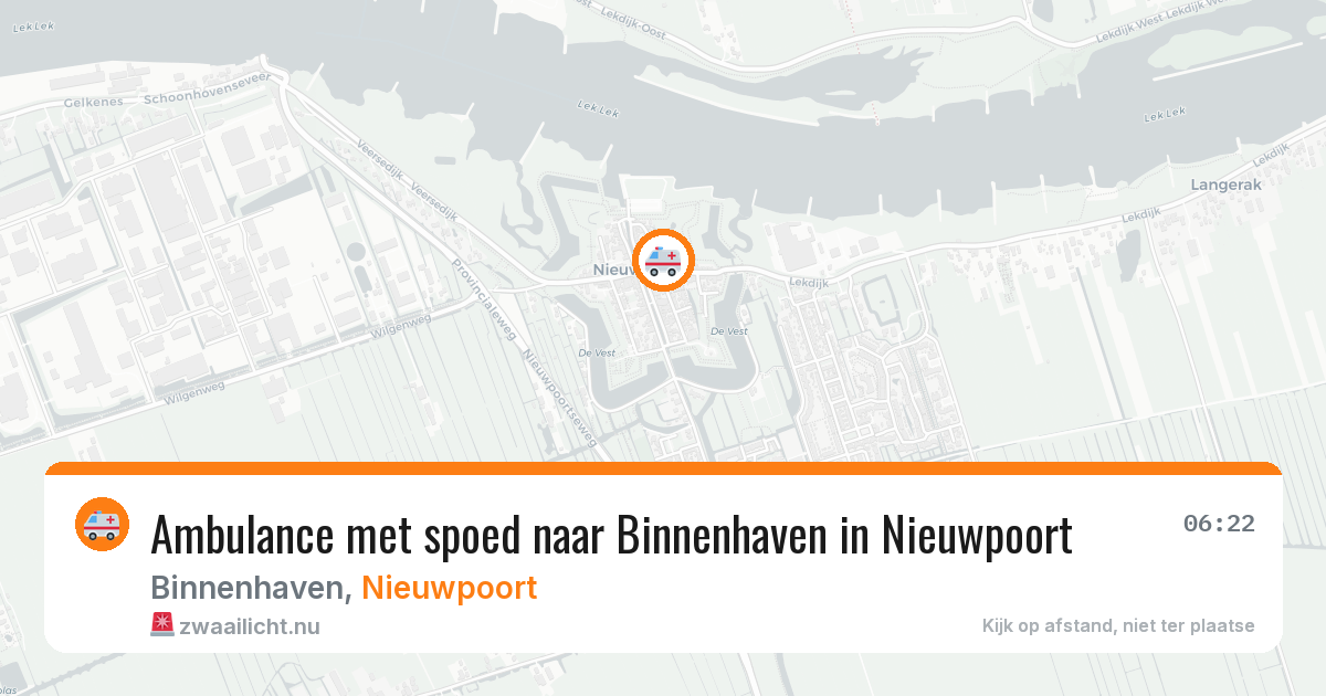 Ambulance met spoed naar Binnenhaven in Nieuwpoort — 21 jul 2026