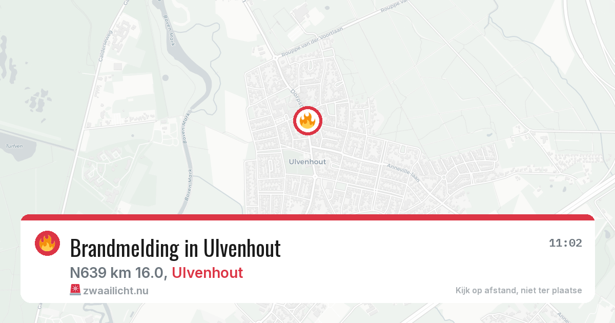 Brandmelding in Ulvenhout — 9 apr 2026