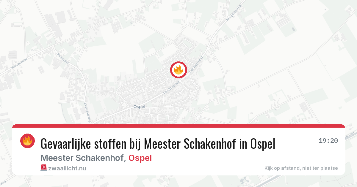 Gevaarlijke stoffen bij Meester Schakenhof in Ospel — 10 jul 2026