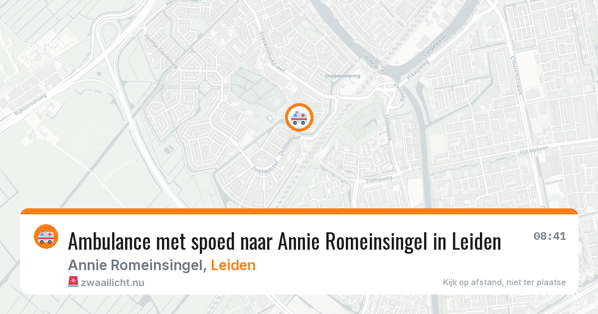 Ambulance met spoed naar Annie Romeinsingel in Leiden — 27 jul 2026