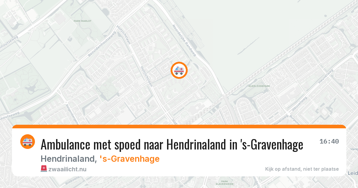 Ambulance met spoed naar Hendrinaland in 's-Gravenhage — 25 mei 2026