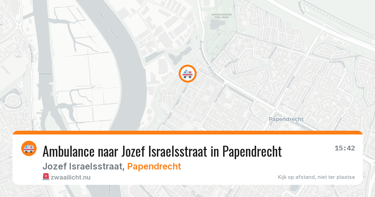 Ambulance naar Jozef Israelsstraat in Papendrecht — 23 jul 2026