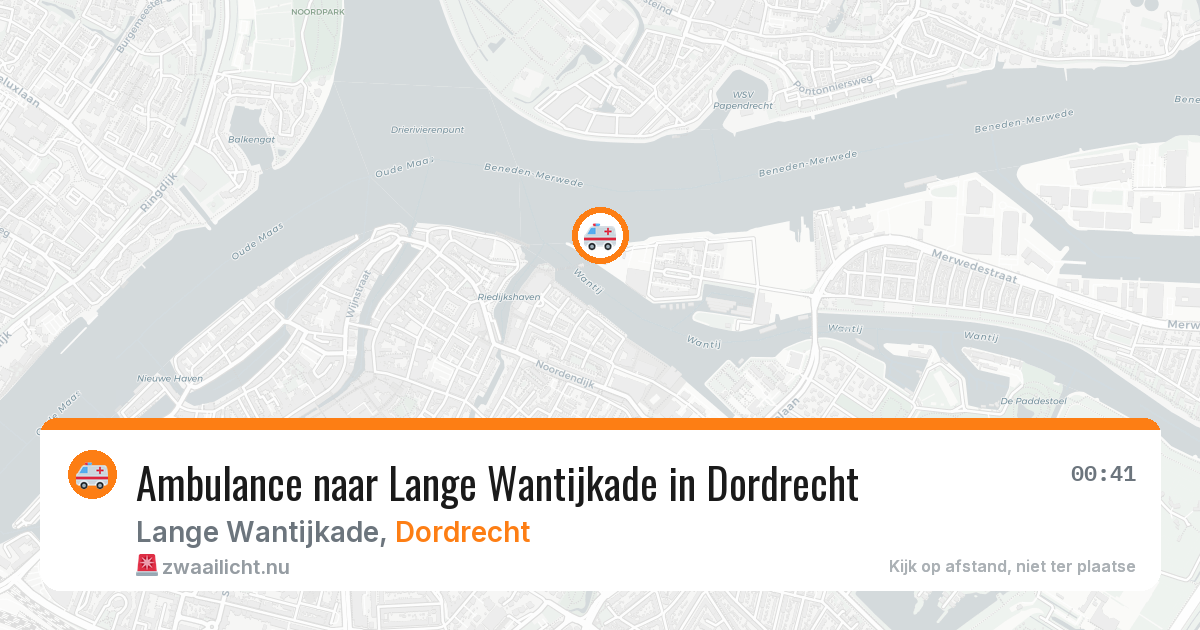 Ambulance naar Lange Wantijkade in Dordrecht — 29 mrt 2026