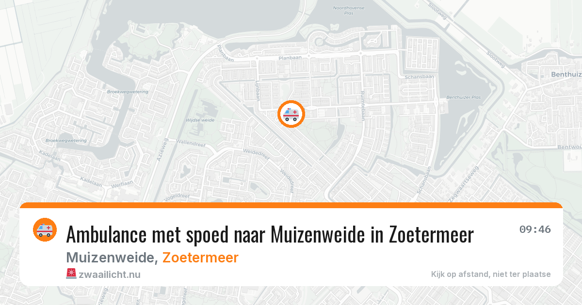 Ambulance met spoed naar Muizenweide in Zoetermeer — 19 jul 2026