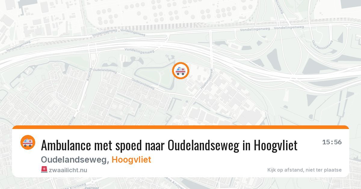 Ambulance met spoed naar Oudelandseweg in Hoogvliet — 20 jul 2026