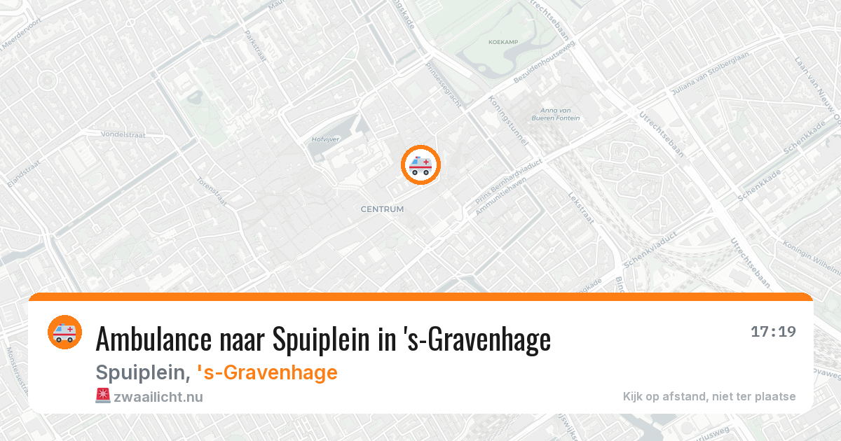 Ambulance naar Spuiplein in 's-Gravenhage — 14 jul 2026