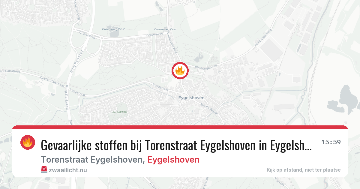 Gevaarlijke stoffen bij Torenstraat Eygelshoven in Eygelshoven — 19 mei 2026
