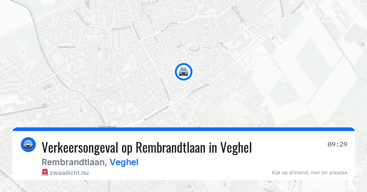 Verkeersongeval op Rembrandtlaan in Veghel — 17 jul 2026