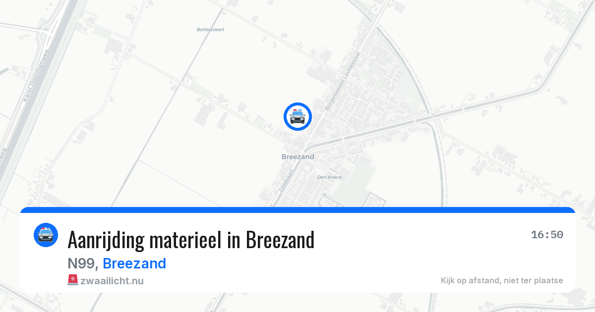 Aanrijding materieel in Breezand — 24 jul 2026