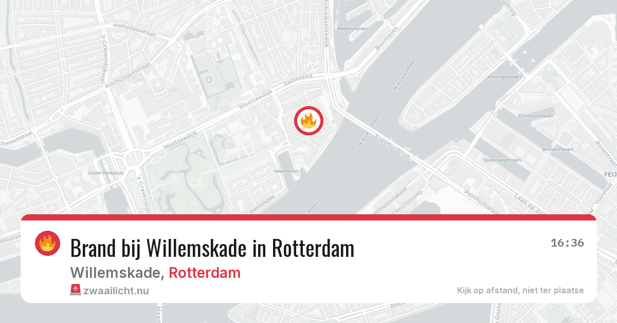 Brand bij Willemskade in Rotterdam — 3 mrt 2026