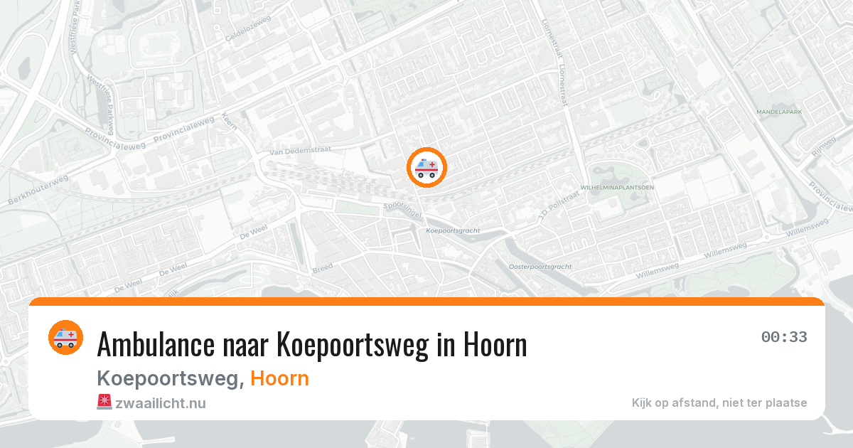 Ambulance naar Koepoortsweg in Hoorn — 27 mrt 2026