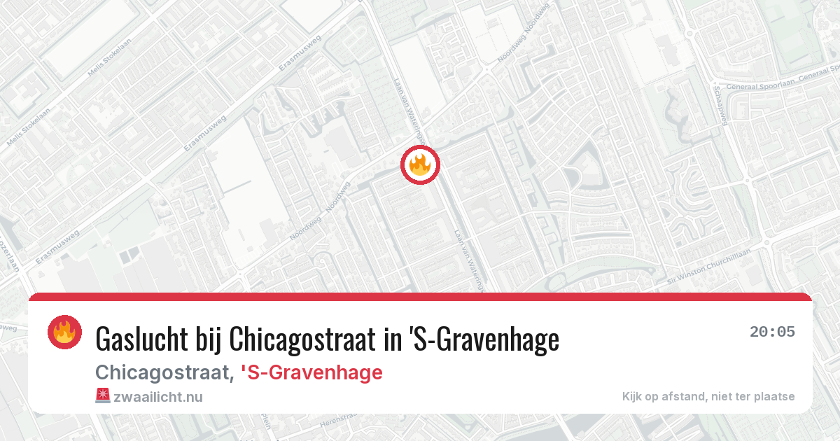 Gaslucht bij Chicagostraat in 'S-Gravenhage — 10 apr 2026