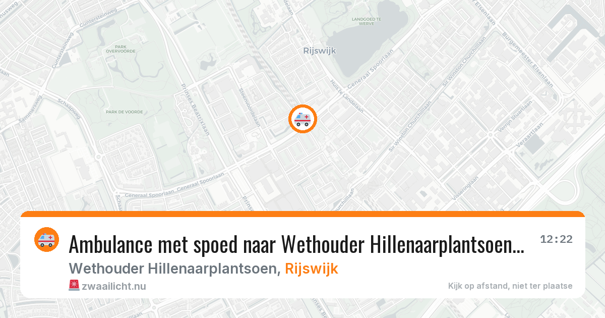 Ambulance met spoed naar Wethouder Hillenaarplantsoen in Rijswijk — 24 jul 2026