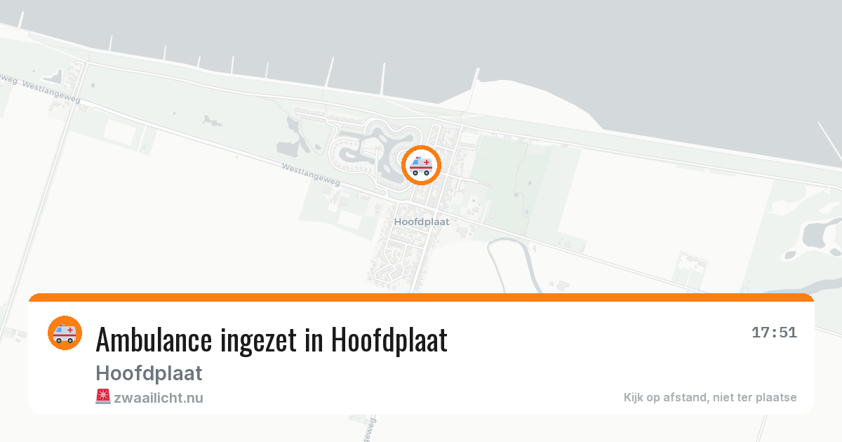 Ambulance ingezet in Hoofdplaat — 29 apr 2026
