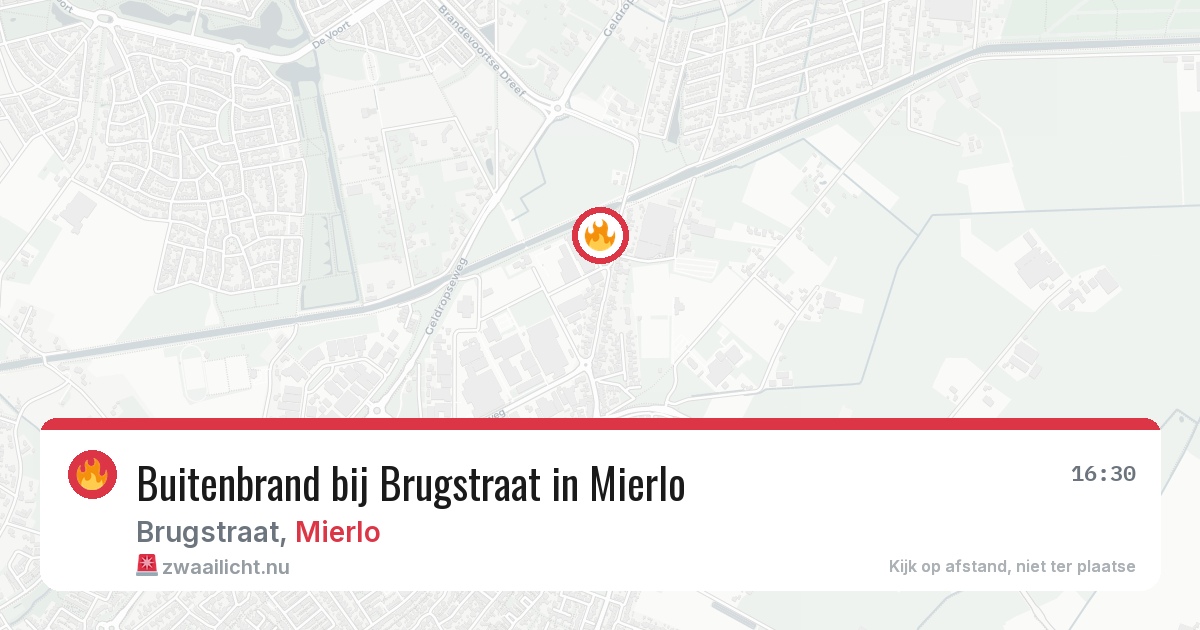 Buitenbrand bij Brugstraat in Mierlo — 22 jul 2026