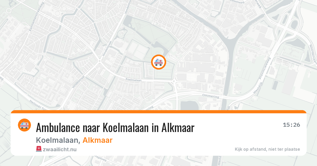 Ambulance naar Koelmalaan in Alkmaar — 21 mei 2026
